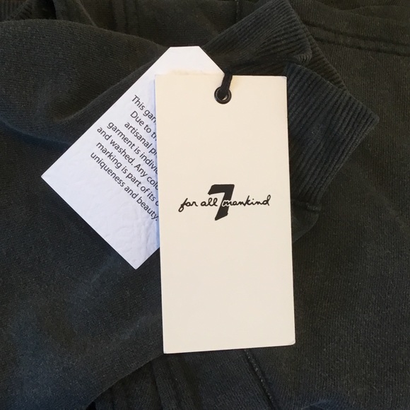 7 For All Mankind Black Ruffle Crop Sweatshirt - Picture 10 of 10